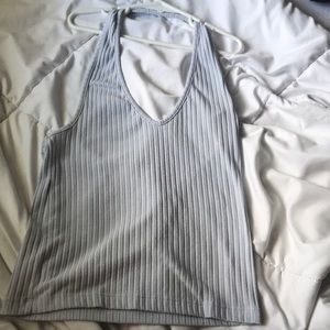 Pacsun - Me To We light blue ribbed halter top